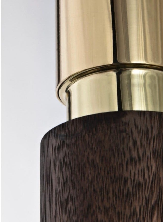 Glowave Modern Aluminium Cylindrical Pendant Hanging Light (Wooden Golden 882) - Image 5